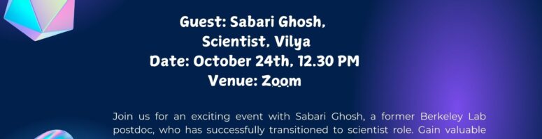 Career Transition Talk – Sabari Ghosh